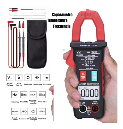 Pinza Amperimetrica Qb4 Capacitancia Temperatura Frecuencia 