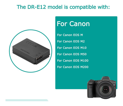 Cable Usb Y Acoplador De Corriente Continua Para Canon Eos M