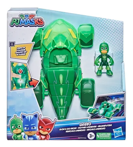 Pj Masks Gekko Vehículo Luminoso + Figura Hasbro