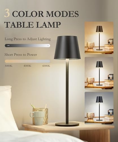 Lámpara De Mesa Inalámbrica Lámpara De Escritorio Con Baterí