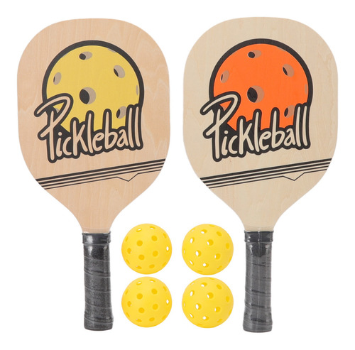 Juego De Palas De Pickleball De Madera Para Principiantes Y