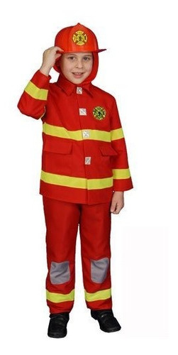 Disfraz Niño - Juego De Casco Y Disfraz De Bombero Rojo De L