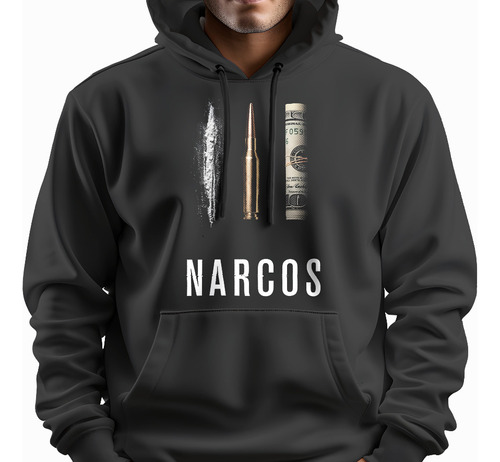 Sudadera Narcos Linea De Polvo Balas Y Dinero