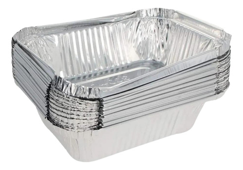 Charola Rectangular De Aluminio 50 Pcs (paveras)