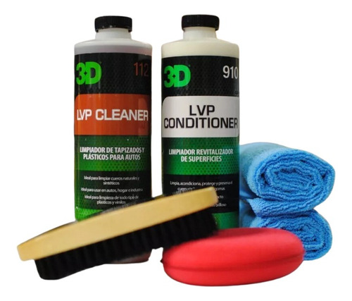 Kit Limpieza Y Acondicionado Para Tapizados De Cuero 3d