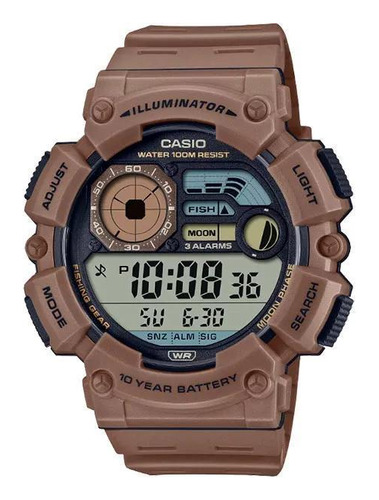 Relógio Casio Ws-1500h-5avdf Modo Pesca / Fases Da Lua