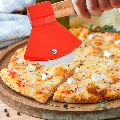 Cortador De Pizza Con Hacha Cortador Ergonómico De Rodillos