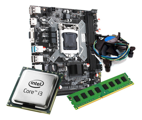 Kit I3 3220 + Placa Mãe H61 1155 + 4gb Ddr3