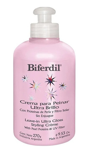 Crema Para Peinar Biferdil Ultra Brillo Sin Enjuague