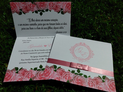 Imagem 8 de 10 de 60 Convites Casamento, Debutante+fitacetim +120 Individuais