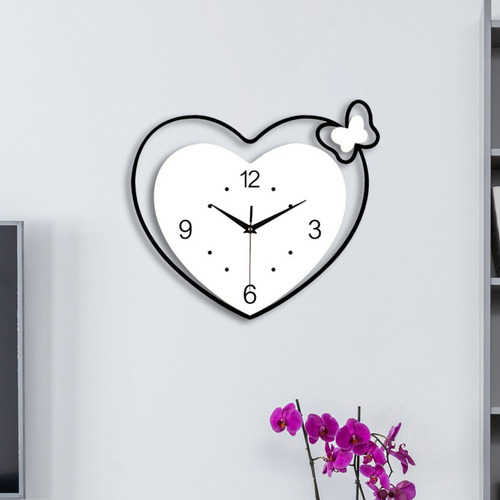 Reloj De Pared Con Forma De Corazón, Movimiento Silencioso,