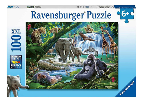 Rompecabezas Ravensburger Jungle Animals 100 Piezas  Par Rpc