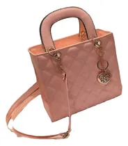 Comprar Cartera Cristina - Roja, Rosada Color Coral Claro Correa De Hombro Coral Claro Diseño De La Tela Lisa