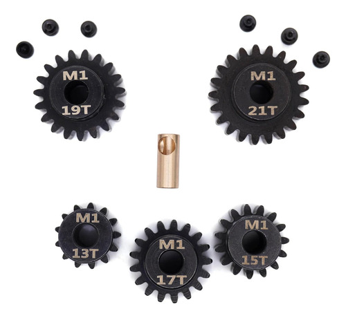Mod 1 Piñón Engranaje 5mm 13t 15t 17t 19t 21t Mod1 M1 Piñón