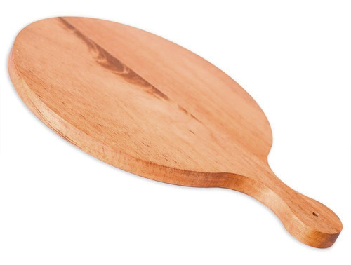 Tabla multiusos para polenta y carne, 40 cm, redonda de madera dura con asa