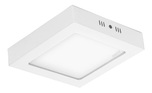 Plafon Led Spot Cuadrado 12w Panel Marco Blanco