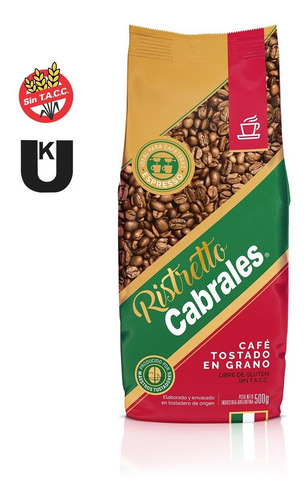 Imagen 2 de 7 de Cafe Grano Cabrales Ristretto 500gr Expresso Tostado