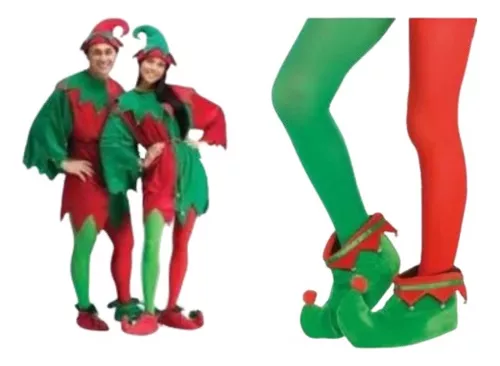 Medias duende elfo roja verde infantil para niña y adulto en #sevilla