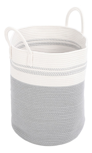 Cesta De Ropa Tejida Con Cuerda, Algodón, 60 L, Transpirable