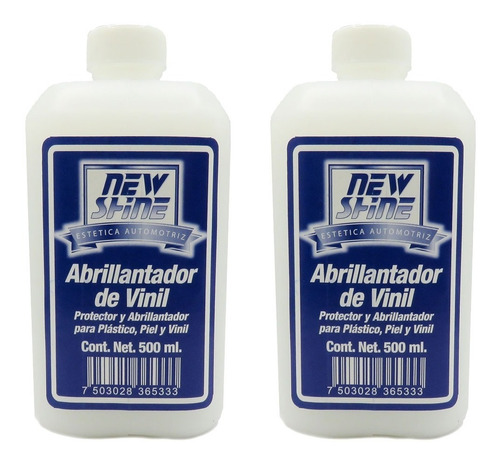 2 Abrillantador De Vinil Plastico Y Piel Liquido 500ml