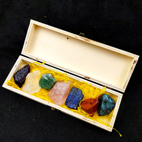 Conjunto De Piedras De Cristal Natural, Piedra Rugosa, Chakr