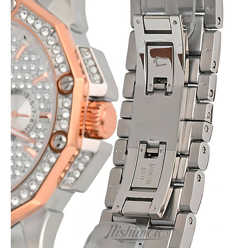 Relógio Bulova Masculino Multifunção Octava Crystal Cor da correia Misto rose Cor do bisel Rose Cor do fundo Cristal
