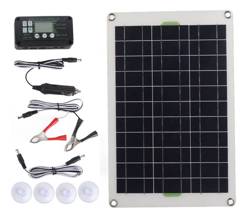 Kit Panel Solar Cargador 50 W Silicio Monocristalino 30 Para