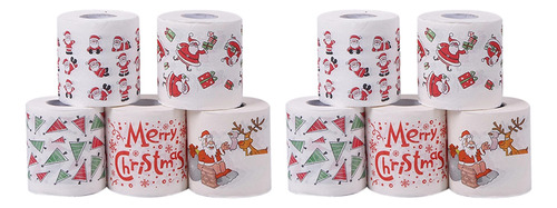 Rollo De Papel Higiénico De Papá Noel, 5 Estilos, Papel De S