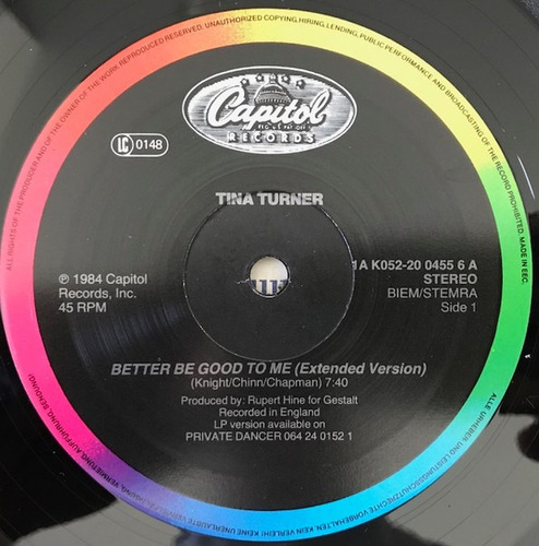 Tina Turner - Better Be Good To Me (12'' Single)