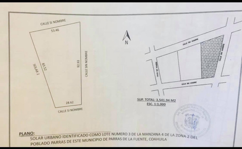 Imagen 1 de 1 de Terreno Ejido Parras Pasando Combugas