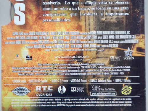 Dvd Caos Wesley Snipes Jason Statham Y Ryan Phillippe Ll2
