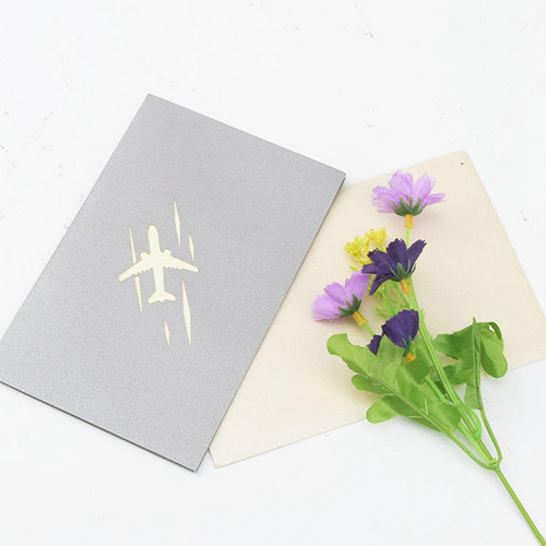 2 Tarjeta De Avión, Tarjetas Del Día De Gris