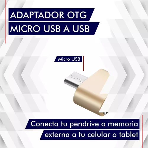 Adaptador Otg Micro Usb A Usb - Tablet - Celular - Pendrive