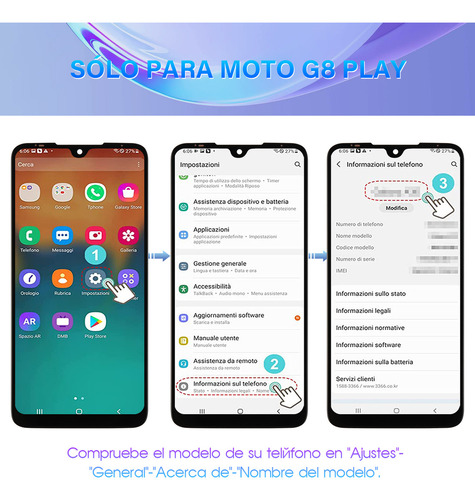 Pantalla táctil LCD de la marca Thirpold para Motorola Moto G8 Play/Moto One Macro Xt2015, Xt2015-2, Xt2016, Pags0005 pulgadas