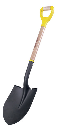 Pala Con Mango De Madera Con Puño Contractor Grip, Redonda