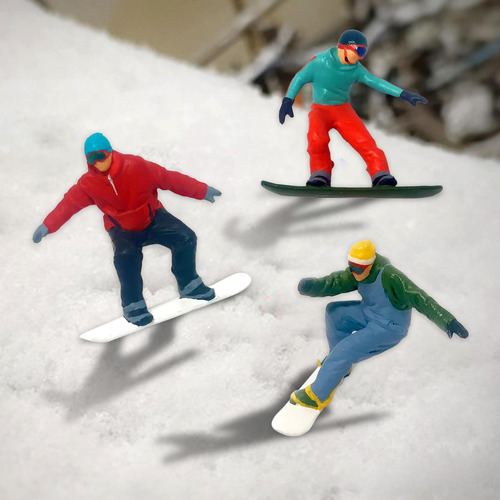 6 Uds Escala 1:87 Esquí Personas Diminutas Figura Mesa