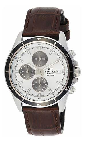 Reloj Hombre Casio Efr-526l-7a Cuarzo Pulso Marron En Cuero