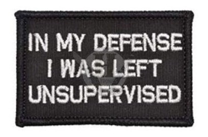 Parche Bordado In My Defense I Was Left Unsupervised - Usa