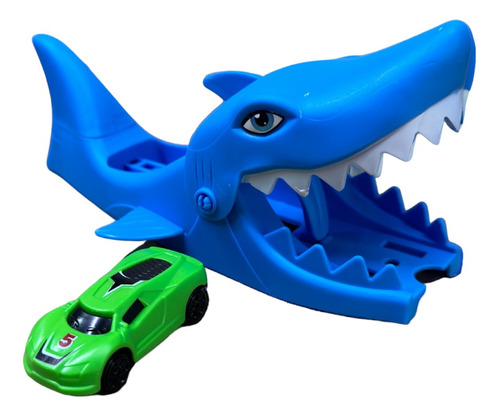 Tiburón Lanzador De Auto - Tiburon Azul Auto Increible Color Verde