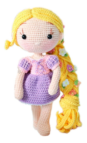 Muñeca Rapunzel Enredados De Disney En Crochet 26 Cm
