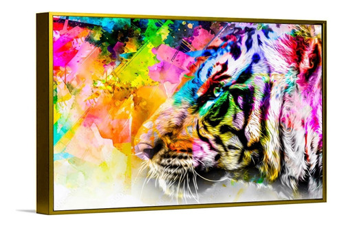 Cuadros Decorativos Abstracto Moderno Animales Colores 4k Color Tigre 2