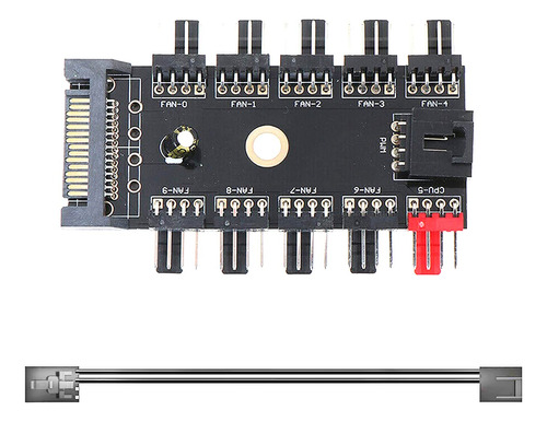 Chasis Fan Hub 4 Pin Pwm Pc Cpu Fan Sata Conector Hub Splitt