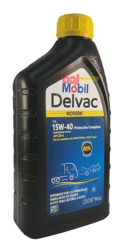 Aceite Mobil Delvac 15w40 Para Motores Diesel (4 Pzas)