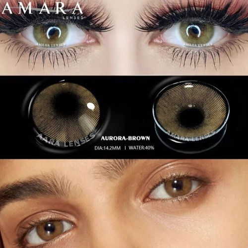 Pupilente Eyeshare Aurora-brown 1 Año De Duración+estuche. 