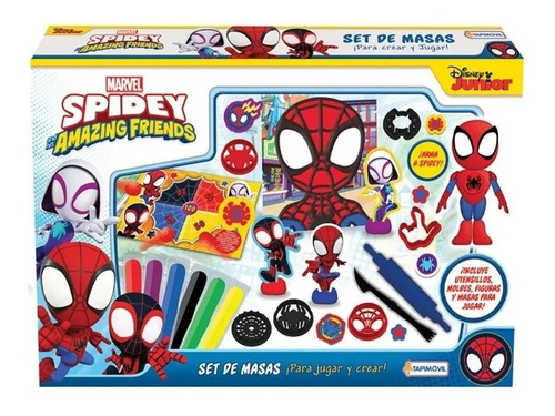 Imagen 3 de 7 de Set De Arte C/masas Accesorios Spiderman Hombre Araña Spidey