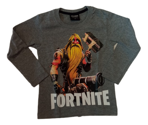 Remera Fornite Niño Doble Estampa Nueva