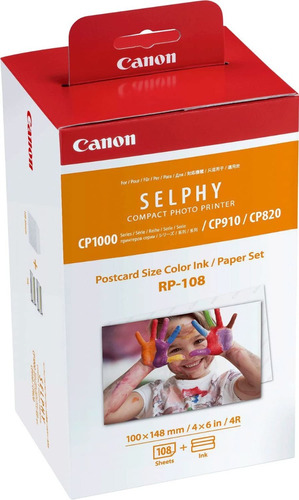 Kit Papel Fotográfico P/ Impressora Canon Selphy Rp-108