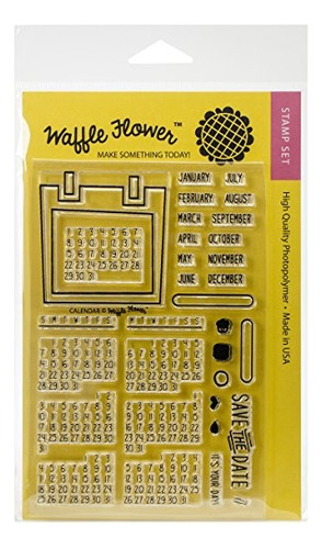Waffle Flower Crafts 271020 Borrar Calendar Stamps 4 X 6