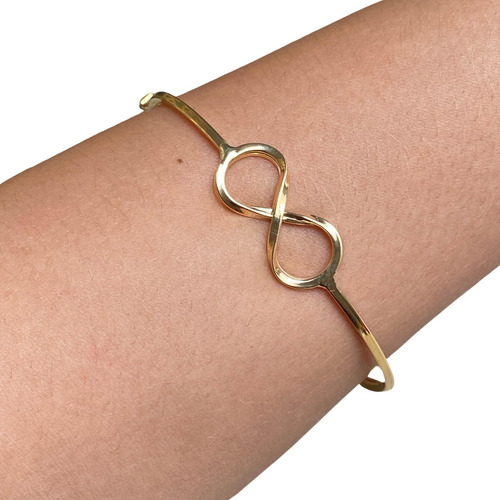Bracelete Ouro 18k Com Infinito (forma Boleado - G) 19cm Dourado 1.5 Mm 19 Cm