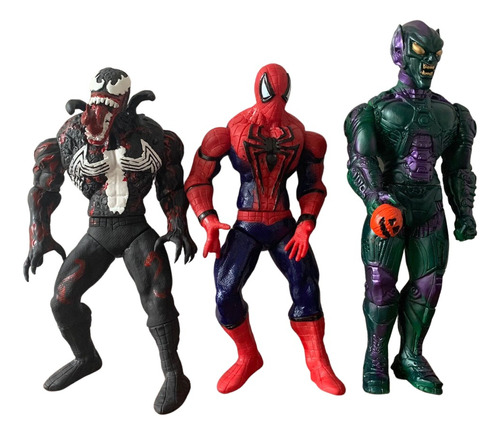 Colección 3 Figuras Acción - Spiderman - Venom - Duende